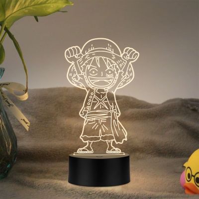 Monkey D Luffy Anime Character Design Night Lamp